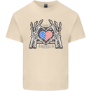 I Love You America 4th of July USA Flag Mens Cotton T-Shirt Tee Top Natural