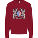 I Love You America 4th of July USA Flag Mens Sweatshirt Jumper Red