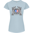 I Love You America 4th of July USA Flag Womens Petite Cut T-Shirt Light Blue