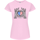 I Love You America 4th of July USA Flag Womens Petite Cut T-Shirt Light Pink