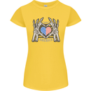 I Love You America 4th of July USA Flag Womens Petite Cut T-Shirt Yellow