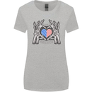 I Love You America 4th of July USA Flag Womens Wider Cut T-Shirt Sports Grey