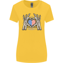 I Love You America 4th of July USA Flag Womens Wider Cut T-Shirt Yellow