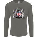 I Love You Great Britain Union Jack Flag UK Mens Long Sleeve T-Shirt Charcoal