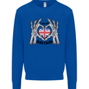 I Love You Great Britain Union Jack Flag UK Mens Sweatshirt Jumper Royal Blue