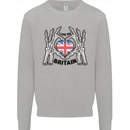 I Love You Great Britain Union Jack Flag UK Mens Sweatshirt Jumper Sports Grey