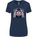 I Love You Great Britain Union Jack Flag UK Womens Wider Cut T-Shirt Navy Blue