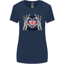 I Love You Great Britain Union Jack Flag UK Womens Wider Cut T-Shirt Navy Blue