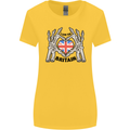I Love You Great Britain Union Jack Flag UK Womens Wider Cut T-Shirt Yellow