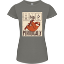 I Nap Funny Periodic Table Sloth Geek Sleep Womens Petite Cut T-Shirt Charcoal
