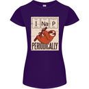 I Nap Funny Periodic Table Sloth Geek Sleep Womens Petite Cut T-Shirt Purple
