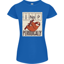 I Nap Funny Periodic Table Sloth Geek Sleep Womens Petite Cut T-Shirt Royal Blue