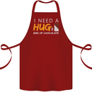 I Need a Huge Bar of Chocolate Cotton Apron 100% Organic Maroon