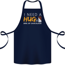 I Need a Huge Bar of Chocolate Cotton Apron 100% Organic Navy Blue