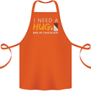 I Need a Huge Bar of Chocolate Cotton Apron 100% Organic Orange