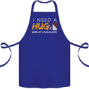 I Need a Huge Bar of Chocolate Cotton Apron 100% Organic Royal Blue