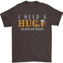 I Need a Huge Glass of Beer Funny Alcohol Mens T-Shirt Cotton Gildan Dark Chocolate