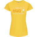 I Need a Huge Glass of Prosecco Funny Womens Petite Cut T-Shirt Yellow