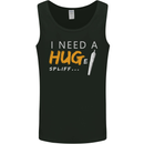 I Need a Huge Spliff Funny Weed Cannabis Mens Vest Tank Top Black