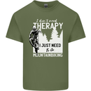 I Need to Go Mountain Biking Funny Cycling Mens Cotton T-Shirt Tee Top Military Green
