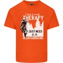 I Need to Go Mountain Biking Funny Cycling Mens Cotton T-Shirt Tee Top Orange