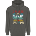 I Paused My Game to Be Here Gaming Gamer Childrens Kids Hoodie Storm Grey