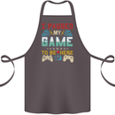 I Paused My Game to Be Here Gaming Gamer Cotton Apron 100% Organic Dark Grey