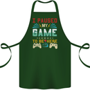 I Paused My Game to Be Here Gaming Gamer Cotton Apron 100% Organic Forest Green