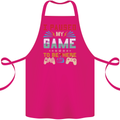 I Paused My Game to Be Here Gaming Gamer Cotton Apron 100% Organic Pink