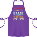 I Paused My Game to Be Here Gaming Gamer Cotton Apron 100% Organic Purple
