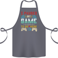 I Paused My Game to Be Here Gaming Gamer Cotton Apron 100% Organic Steel