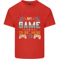 I Paused My Game to Be Here Gaming Gamer Mens Cotton T-Shirt Tee Top Red