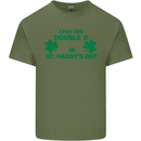 I Put the DD in St. Paddy's Day Funny Boobs Mens Cotton T-Shirt Tee Top Military Green