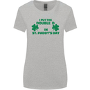 I Put the DD in St. Paddy's Day Funny Boobs Womens Wider Cut T-Shirt Sports Grey