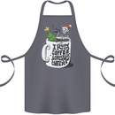 I Run On Coffee and Christmas Cheer Skull Cotton Apron 100% Organic Steel