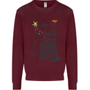 I Run On Coffee and Christmas Cheer Skull Mens Sweatshirt Jumper Maroon