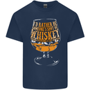 I'd Rather Be Someone's Whiskey Funny Mens Cotton T-Shirt Tee Top Navy Blue