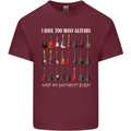 I have Too Many Guitars Guitarist Acoustic Mens Cotton T-Shirt Tee Top Maroon