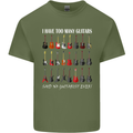 I have Too Many Guitars Guitarist Acoustic Mens Cotton T-Shirt Tee Top Military Green