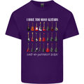 I have Too Many Guitars Guitarist Acoustic Mens Cotton T-Shirt Tee Top Purple