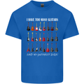 I have Too Many Guitars Guitarist Acoustic Mens Cotton T-Shirt Tee Top Royal Blue