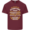 I'll Have Another Beer Funny Alcohol Mens Cotton T-Shirt Tee Top Maroon