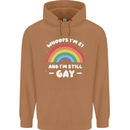 I'm 21 And I'm Still Gay LGBT Mens 80% Cotton Hoodie Caramel Latte