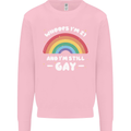 I'm 21 And I'm Still Gay LGBT Mens Sweatshirt Jumper Light Pink