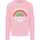 I'm 21 And I'm Still Gay LGBT Mens Sweatshirt Jumper Light Pink