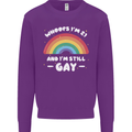I'm 21 And I'm Still Gay LGBT Mens Sweatshirt Jumper Purple