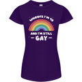 I'm 40 And I'm Still Gay LGBT Womens Petite Cut T-Shirt Purple