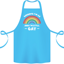 I'm 60 And I'm Still Gay LGBT Cotton Apron 100% Organic Turquoise