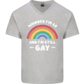 I'm 60 And I'm Still Gay LGBT Mens V-Neck Cotton T-Shirt Sports Grey