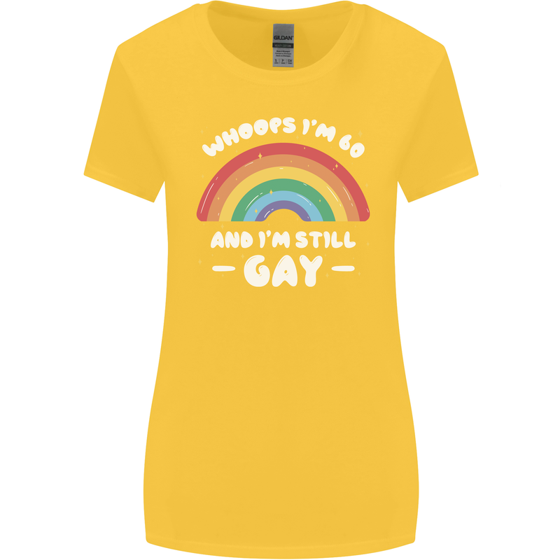 I'm 60 And I'm Still Gay LGBT Womens Wider Cut T-Shirt Yellow